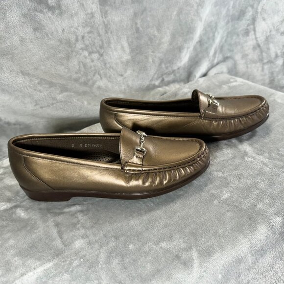SAS womens shoes size 8M bronze all day comfort loafers slip on - Picture 1 of 16